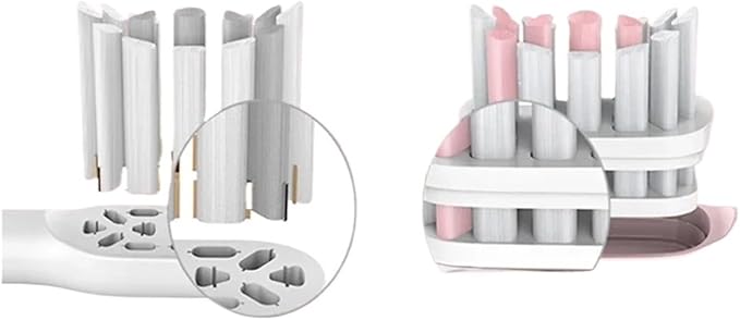 Compatible for Xiaomi SOOCAS Sonic Electric Toothbrush Replacement Brush Heads Compatible with X3 X5 X3U X1 V1 V2 with Anti-Dust Caps(5pcs White)