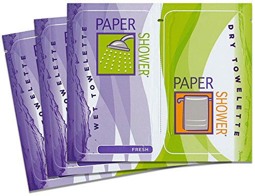 Paper Shower-Fresh 120 Body Wipe Packs-A Wet and Dry Towel In Each Pack