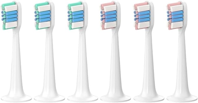 6PCS Replacement Brush Heads for T300/T500/T700 Tooth Soft Bristle Caps Vacuum Package Nozzles(Sensitive BU6Pcs)