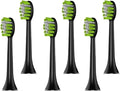 Dr.Yadent YD05 Compatible Replacement Brush Heads 4/6/8 Pcs Set Soft Bristles for Sensitive Gum Care Deep Cleaning Teeth Gap(YD05BLACK-ST-6pcs)
