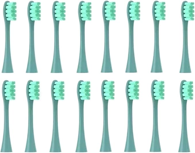 Replacement Brush HeadsCompatibility for Oclean X/X PRO/Air 2 /SE / Z1/ F1(16pcs Green)