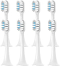 4/8/12/16PCS Compatible for MIJIA T302 Replacement Toothbrush Heads Sonic Electric Vacuum DuPon Soft Bristle Brush(T302 White Blue-8pcs)