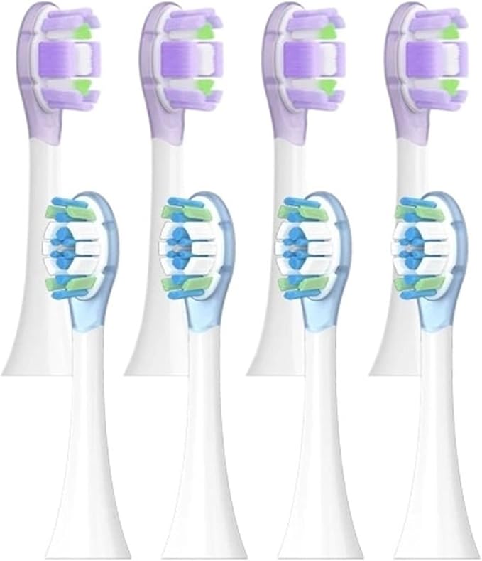 8PCS Replacement Brush Heads Compatible for XIAOMI MIJIA MES609/610 Pro Sonic Electric Toothbrush Sealed Package(8 PCS Purple)