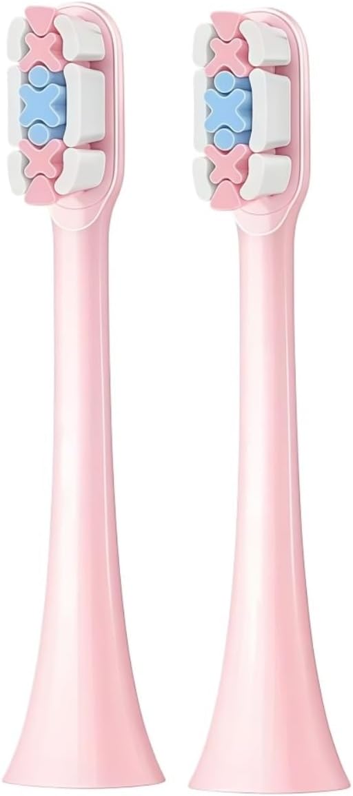 Electric Toothbrush Heads Replacement Compatible with SOOCAS X1 X3 X3U X5 Teeth Brush Replacement Heads(2 pcs Pink)
