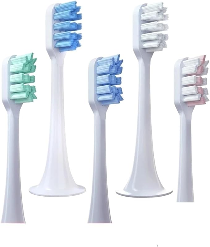 Replacement Toothbrush HeadsCompatible for Xiaomi T300 T500 Electric Teeth Brush(4 BJ White)