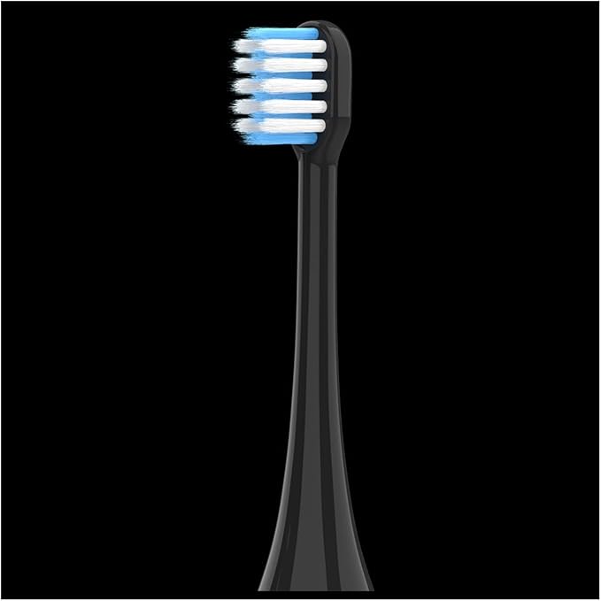 Suitable for Lohmann Electric Toothbrush Cleaning Brush Head Soft bristles Replacement T3/T5/V5/T6/T10/T10sT10X(Black stem - White Blue Pointed Hair)