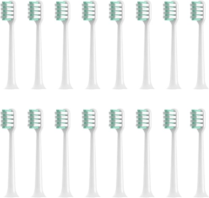 Compatible for Dr-Bei C1/C2/E0/S7 Bet-c01 Electric Toothbrush Replacement Heads Deep Cleaning Soft Bristle Nozzles4/8/16pcs(16 Cleaning Type)