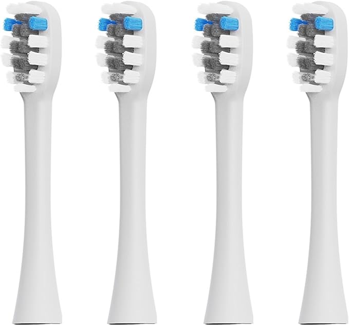 4pcs 8pcs Replacement Heads Compatible with DOCOLAB Sonic Electric Toothbrush MT001 Brush Dupont Nozzles(4pcs)