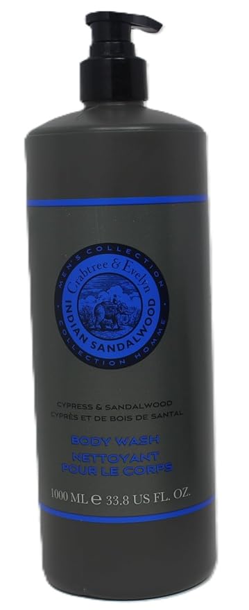 Crabtree &amp Evelyn INDIAN SANDALWOOD Body Wash 33.8 fl oz / 1000 mL
