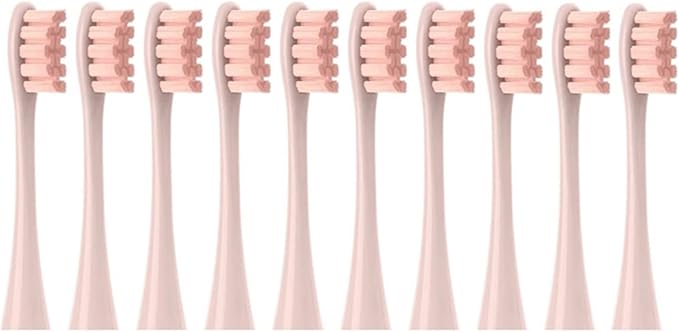 10PCS Replacement Brush HeadsCompatible for Flow/X/X PRO/F1/One/Air 2 Toothbrush Head(Pink)