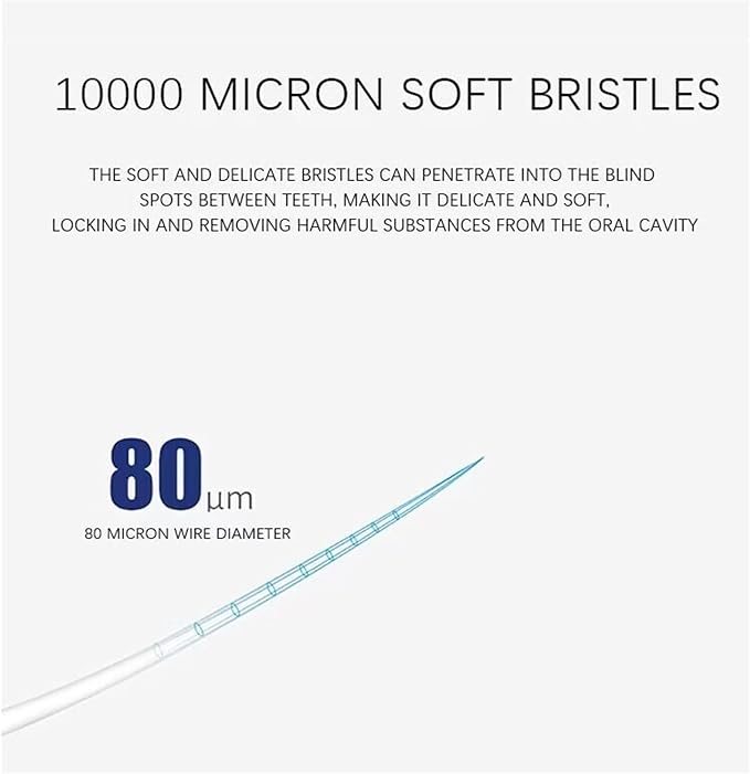 2/4PCS Ultra-fine Soft Toothbrush Brush Heads Compatibility for Phili Sonic HX3/HX6/HX9 for 6780 3014(2PCS White)