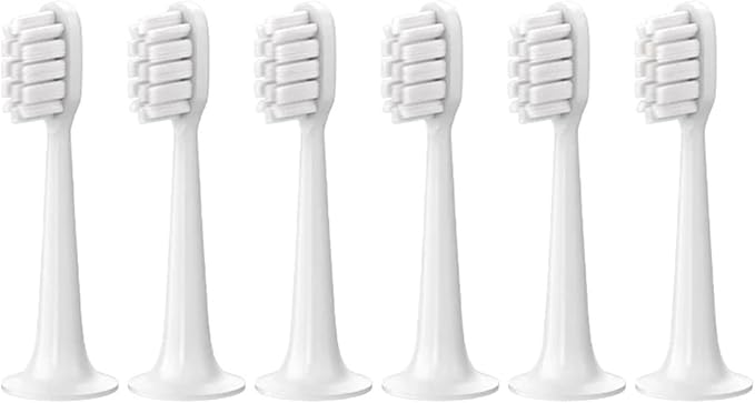6PCS Replacement Brush Headsz Compatible for XIAOMI MIJIA T300/T500/T700 Sonic Electric Tooth Soft Bristle Caps Vacuum Package Nozzles(Sensitive WH6Pcs)