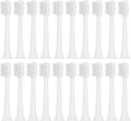 Compatible for T200/T200C Replacement Toothbrush Heads Electric Vacuum Soft Bristle Brush(White-20pcs)