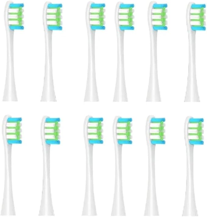 Replacement Brush Heads Compatible for Oclean X/X PRO/ Z1/ F1/ One/Air 2 /SE Sonic Electric Toothbrush Head Soft Bristle Nozzles(12 WGreen)