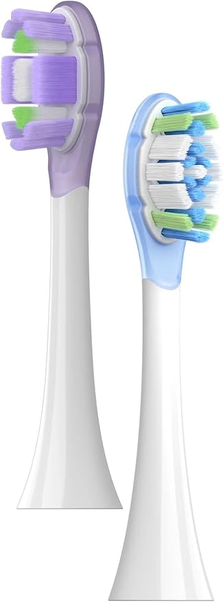 4PCS Compatible for Replacement Brush Heads for Xiaomi Oscillation Electric Toothbrush Pro Mijia MES610 MES609 Head Soft Bristle(Purple)