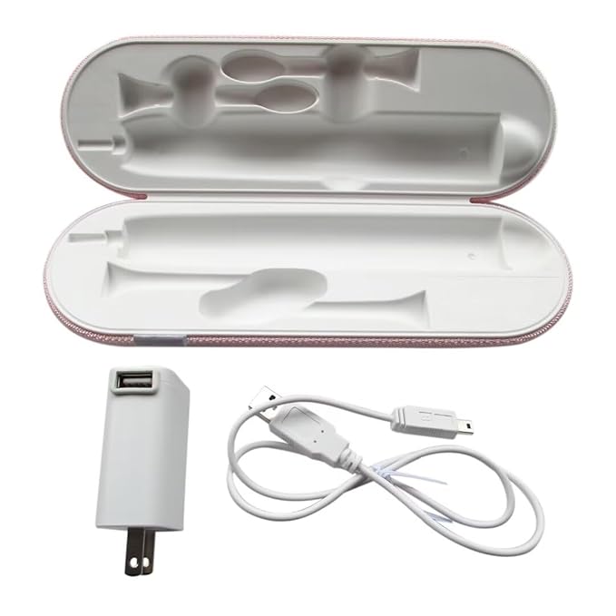 Pink-White HX9210 HX9200 Travel Charger Case w/AC Charer+US Cable For P-hilips Sonicare DiamondClean HX9340 HX9350 HX9382/HX9342/HX939L Toothbrushes by YTXXDEUS