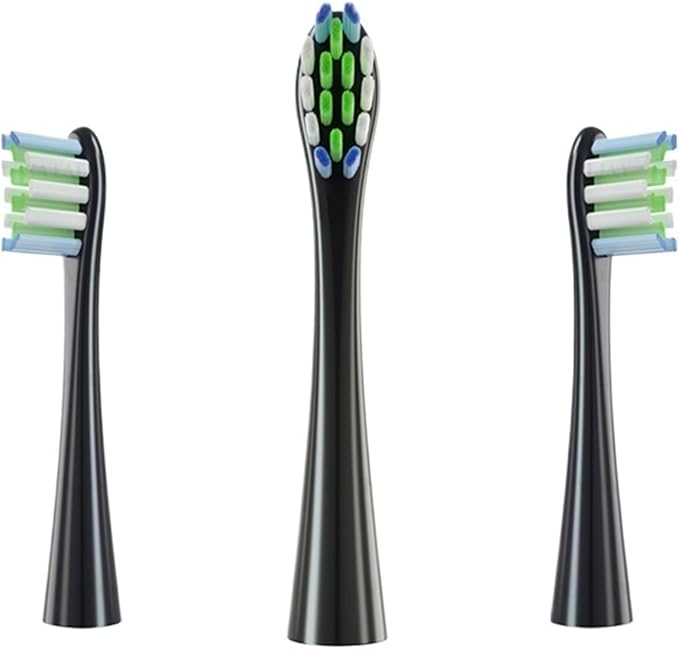 4pcs/6pcs Brush Heads Compatible for Toothbrushes Universal Vacuum Sealed Packaged(6pcs Black)