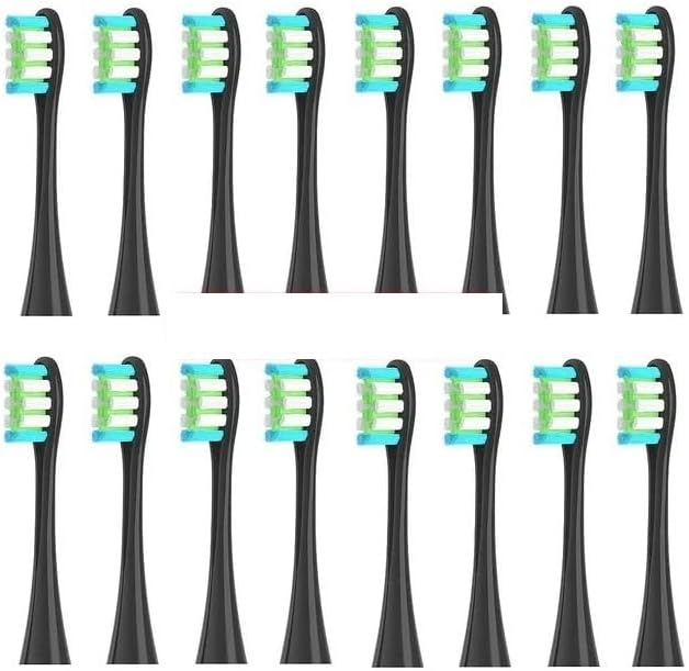 4/8/12/16 Pcs Replacement Toothbrush Heads Compatible with Oclean X/X PRO/ Z1/ F1/ One/Air 2/ SE Sonic Electric Toothbrush Dupont Bristle(16 Pcs Black)