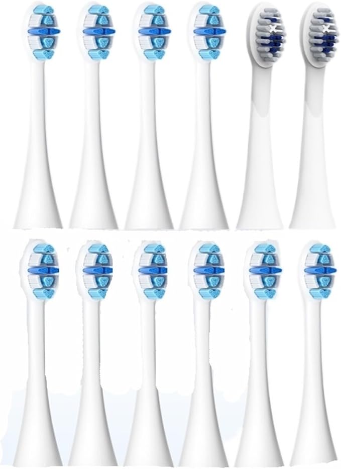 Compatible for Seago Electric Toothbrush Heads 12 PCS for Adults 5 C027(SG-C027-12PCS Blue)