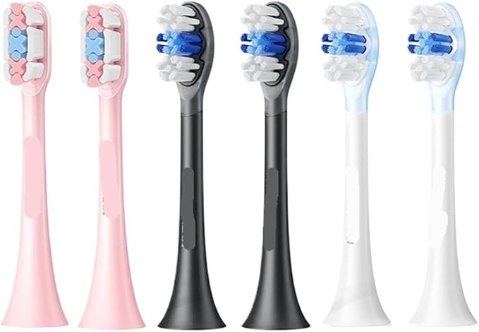 Replacement Brush Heads Compatible for Sonic Toothbrush X3S X5 X1 X3 X3U Teeth Cleaning(Pink 2 pcs)