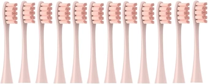 4/12 Pcs Replaceable Brush Heads Suitable Compatible for Oclean X/X PRO/ Z1/ F1/ One/Air 2 /SE Sonic Electric Toothbrush Refills(12pink1)