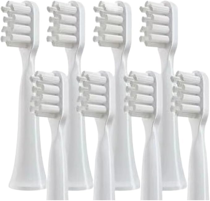 8Pcs Standard Clean and Sensitive Toothbrush HeadsCompatible for T100 Mi Smart Electric Replacement(8 Standard (White))