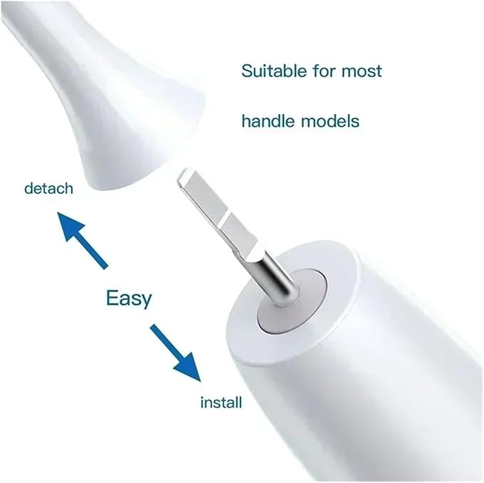 10PCS for HX6930 HX6064 Electric Toothbrush Vacuum Soft Bristle Nozzles Replacement Brush Heads(10White)