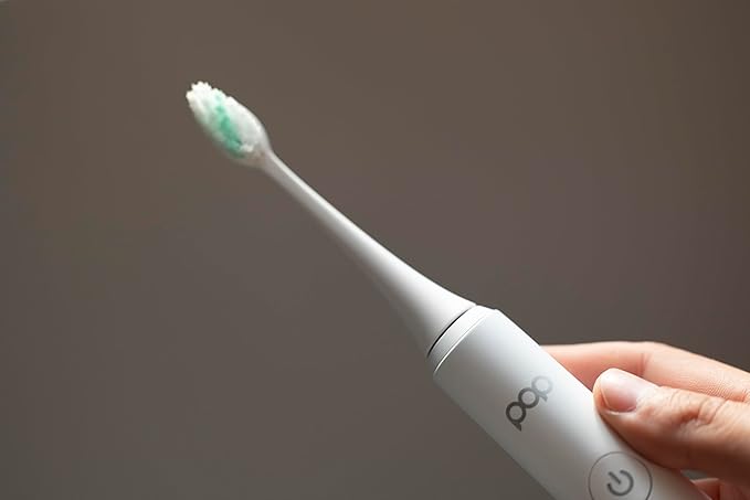 Pop Sonic Pro 2.0 Electric Toothbrush (White) Rechargeable Sonic Toothbrush with 45000 Vibrations Per Minute &amp 4 Cleaning Modes for Adults &amp Kids with Long Lasting Dupont Nylon Bristles