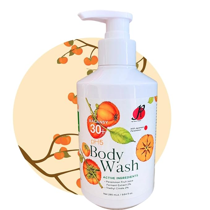 P&ampF HIGH QUALITY PRODUCTS Balansy 30+ pH5 Body Wash with Japanese Persimmon Extract Powerful Odor Eliminator 9.64 fl oz