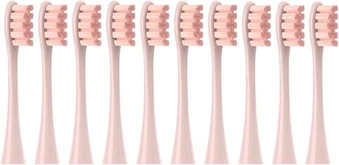 Replacement Brush Heads for Compatible ForOclean Flow/X/X PRO/F1/ One/Air 2 Sonic Electric Toothbrush Blue Green Soft Bristle Nozzles(10 Pink)
