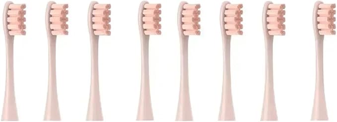 Replacement Brush HeadsCompatible for Oclean X/X PRO/Air 2 /SE / Z1/ F1/ OneDuPont Deep Cleaning Nozzles Sonic Soft(8pcs Pink)