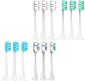 Compatible for XIAOMI MIJIA 4/12PCS Replacement Brush Heads - T300/T500/T700 Sonic Tooth Soft Bristle Vacuum Package(4Colors)