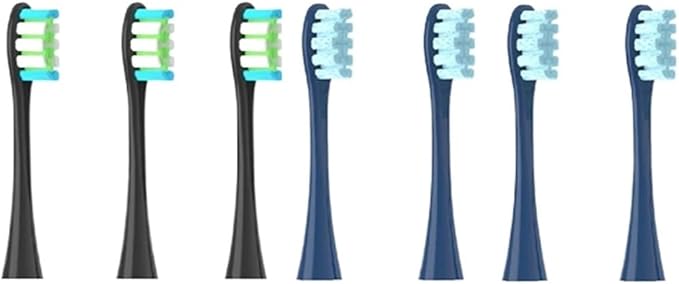 Compatible for 7pcs Replacement Heads Brush Flow/X/X PRO/ Z1/ F1/ One/Air 2 /SE Soft Sonic Toothbrush Vacuum Bristle(Beige)