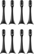 Compatible for ENCHEN T+/T2 Toothbrush Head Accessories Adult Replacement Brush Nozzle8pcs(Black 8pcs)