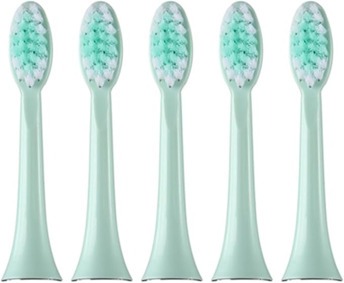 Compatible for Toothbrush Replacement Soft Head 5PCS(Green)