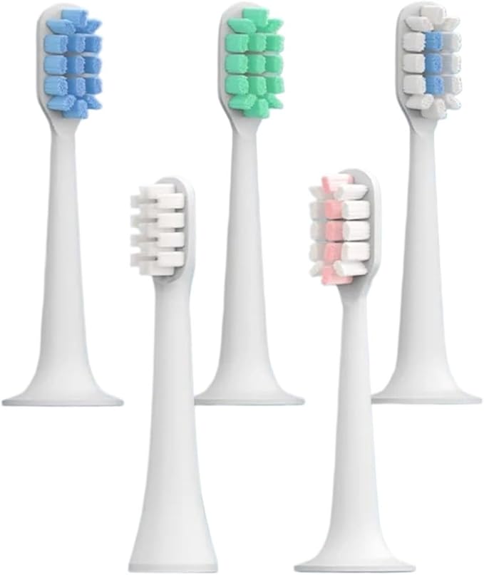 6PCS Replacement Brush Headsz Compatible for XIAOMI MIJIA T300/T500/T700 Sonic Electric Tooth Soft Bristle Caps Vacuum Package Nozzles(Care GN 6Pcs)