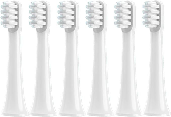 4/6PCS Brush HeadsCompatible for T100 Soft Bristle Vacuum Nozzles Refills Electric Toothbrush Head(6white)