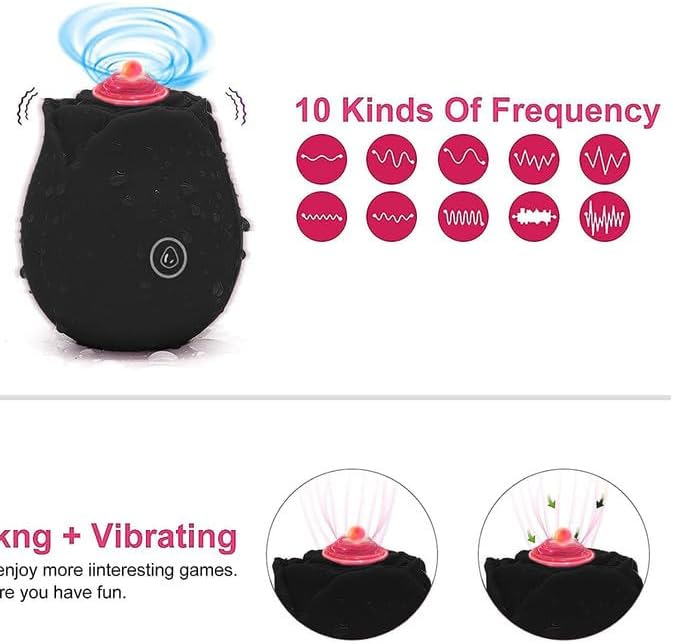 2026 Newly Portable Vibrating Massager -Clitioral Sucker Relaxes Muscles Viboators Toy 10 Modes Couples - for Body and Back Foot Silent Personal for Sports Massage Adult Tools Relaxation XJH-Black48
