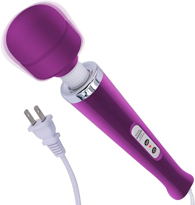 YEVIOR Wired Powerful Handheld Back Massager with 10 Pulse Settings Personal Total Body Therapy Massager for Sports Recovery Muscle Aches Body Pain (Purple)