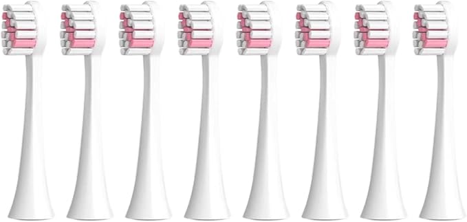 Compatible for Seago Electric Toothbrush Replacement Heads SEAGO 2725/S2/S5/SX Handle 4/8/16 Pieces(8Pink)