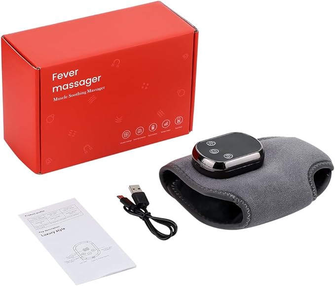 Portable Foot and Ankle Massager with Heat – 3-Speed Vibration &amp 5-Temperature Settings Wireless for Pain Relief Swelling Plantar Fasciitis Travel &amp Home Use