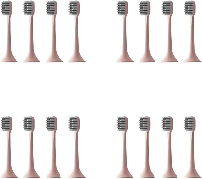 16PCSCompatible for L-SET006 A1pro Toothbrush Replacement Head Accessories Adult Nozzle(16PINK)