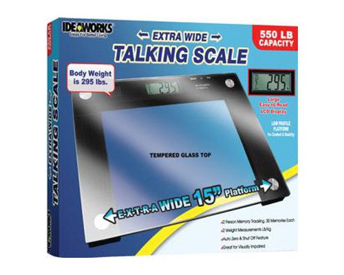 Jobar International Talking Scale - 15in. x 12in. x 1in. Platform 550 lb. Weight Capacity (JB5824)