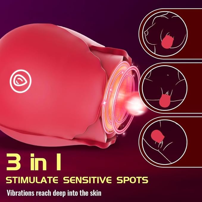 2026 Upgraded Version 10 Intense Suction Patterns 10 Continuous Insertion Rose Adult Tool 2025 Women Toys Automatic Electric Adult Toys Machine USB Rechargeable XJH-Red31