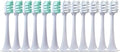 12PCS Compatible for XIAOMI MIJIA T300/T500/T700 Replacement Brush Heads Sonic Electric Tooth Soft Bristle Caps Vacuum Package Nozzles(6Green6White)