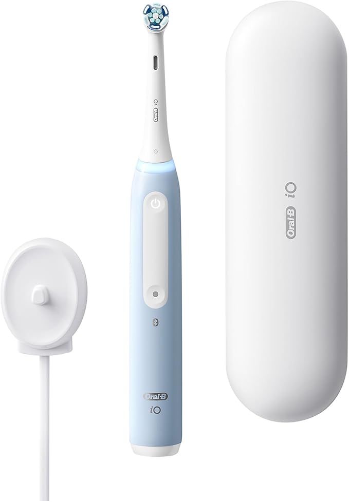 Oral-B iO Series 4 Electric Toothbrush with (1) Brush Head Rechargeable ICY Blue