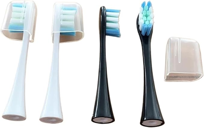 Replaceable Brush HeadsCompatible for X/X PRO/ Z1/ F1/ One/Air 2 /SE Electric Toothbrush Nozzles Vacuum Package(2balck)