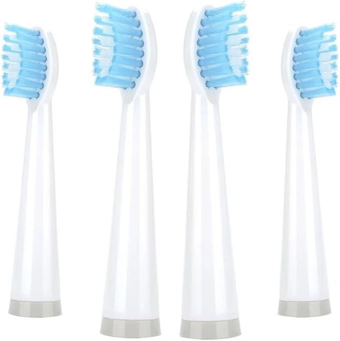 Compatible for AUX A11 Electric Toothbrush Replacement Heads Soft Brush Bristles Nozzles(4PCS White)