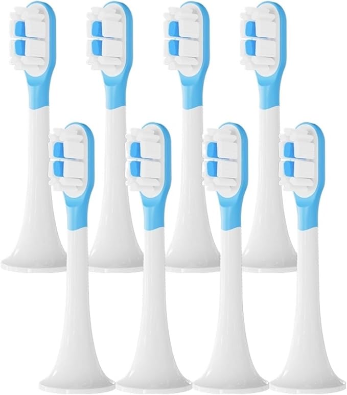 8/10 PCS Replacement Toothbrush HeadsCompatible for Xiaomi T300 T500 Sonic Electric Teeth Brush Soft Teethbrush Nozzles(8 BJ White)