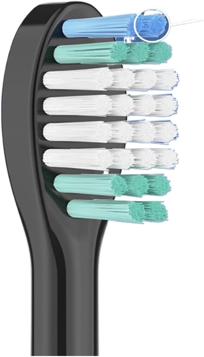 Replacement Toothbrush HeadsCompatible for Aquasonic Black Pro Series Duo Electric Refill Bristles(10pcs White)